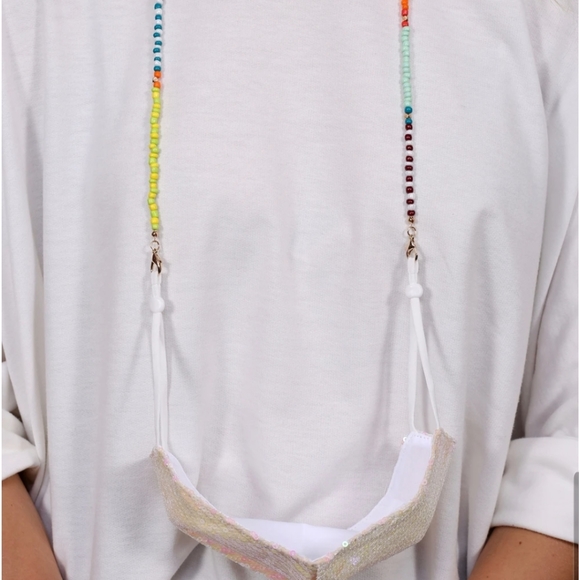 Mask Chain Multi Colored Beads - Picture 2 of 5